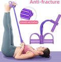 Bande de Résistance Musculation 6 Tubes avec Pédale – Élastique Sport Maison Fitness, Extenseur Élastique avec Poignées Antidérapantes pour Abdominaux et Entraînement Complet